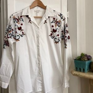 White Western button down